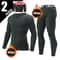 Mens Thermal Underwear Set Long Sleeve Top And Pants Winter Fleece Lined Base Layer 6