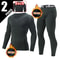Mens Thermal Underwear Set Long Sleeve Top And Pants Winter Fleece Lined Base Layer 6