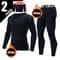 Mens Thermal Underwear Set Long Sleeve Top And Pants Winter Fleece Lined Base Layer 8