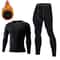 Men Winter Warm Fleece Thermal Underwear Set Long Sleeve Top And Pants Compression Base Layer 12