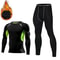 Men Winter Warm Fleece Thermal Underwear Set Long Sleeve Top And Pants Compression Base Layer 13