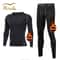 Men Winter Warm Fleece Thermal Underwear Set Long Sleeve Top And Pants Compression Base Layer 1