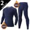 Mens Thermal Underwear Set Fleece Lined Long Sleeve Top And Pants For Autumn And Winter Comfort 9