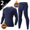 Mens Thermal Underwear Set Fleece Lined Long Sleeve Top And Pants For Autumn And Winter Comfort 9