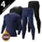 Mens Thermal Underwear Set Fleece Lined Long Sleeve Top And Pants For Autumn And Winter Comfort 10
