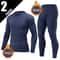 Mens Thermal Underwear Set Fleece Lined Long Sleeve Top And Pants For Autumn And Winter Comfort 12