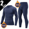 Mens Thermal Underwear Set Fleece Lined Long Sleeve Top And Pants For Autumn And Winter Comfort 12