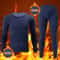 Mens Thermal Underwear Set Fleece Lined Long Sleeve Top And Pants For Autumn And Winter Comfort 2