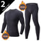 Mens Thermal Underwear Set Fleece Lined Long Sleeve Top And Pants For Autumn And Winter Comfort 6