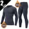 Mens Thermal Underwear Set Fleece Lined Long Sleeve Top And Pants For Autumn And Winter Comfort 14