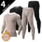 Mens Thermal Underwear Set Fleece Lined Long Sleeve Top And Pants For Autumn And Winter Comfort 15