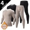 Mens Thermal Underwear Set Fleece Lined Long Sleeve Top And Pants For Autumn And Winter Comfort 15