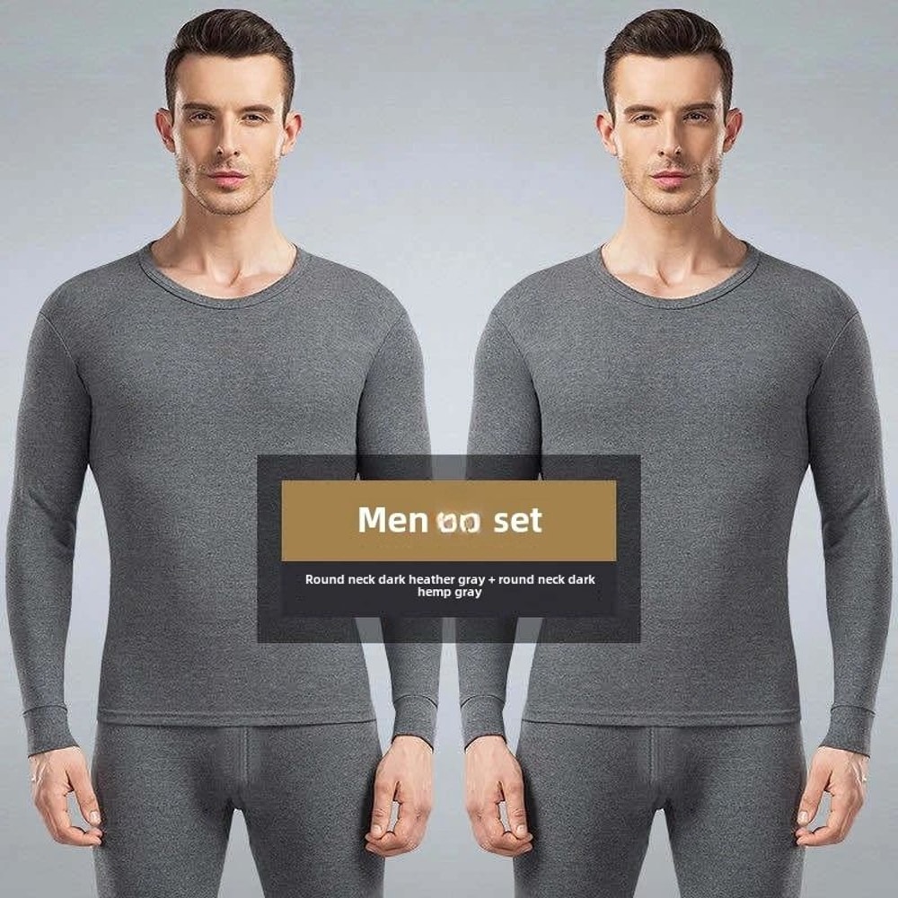 Mens Winter Thermal Underwear Set Fleece Lined Long Sleeve Top And Pants For Cold Weather Warmth 2