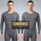 Mens Winter Thermal Underwear Set Fleece Lined Long Sleeve Top And Pants For Cold Weather Warmth 2