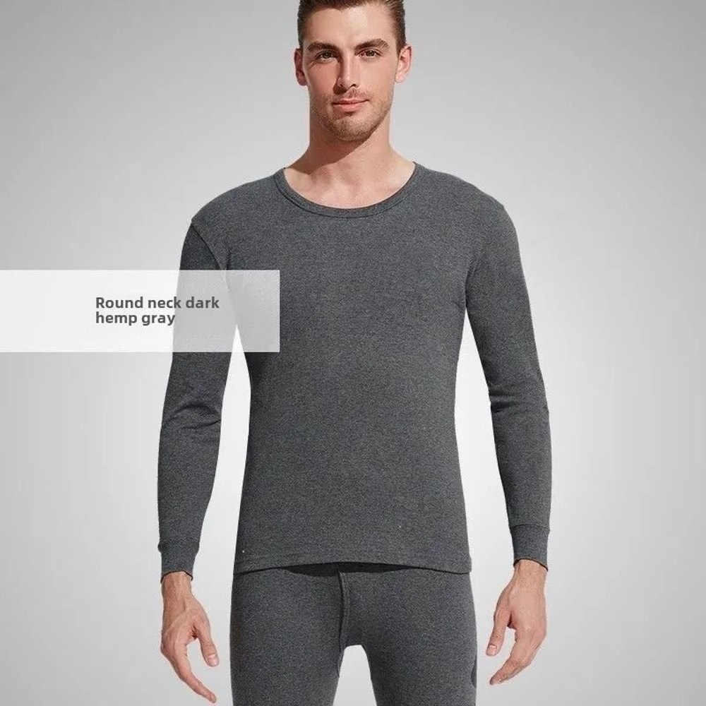 Mens Winter Thermal Underwear Set Fleece Lined Long Sleeve Top And Pants For Cold Weather Warmth 8