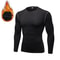 Men Thermal Compression Undershirt Winter Thin Fleece Base Layer For Sports Fitness And Daily Wear 10