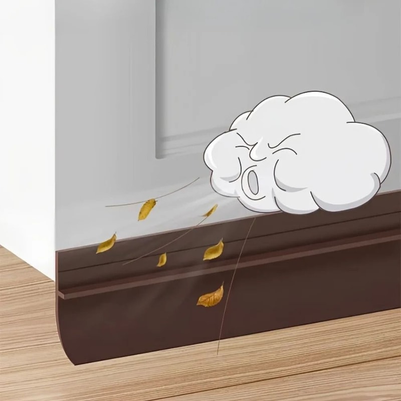 Self Adhesive PVC Door Bottom Seal Strip For Draft And Noise Blocking 3