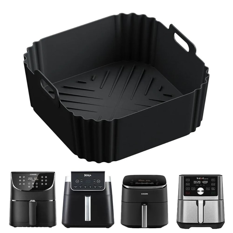 Reusable Silicone Air Fryer Liner Basket For 5 To 8 Quart Air Fryers 0