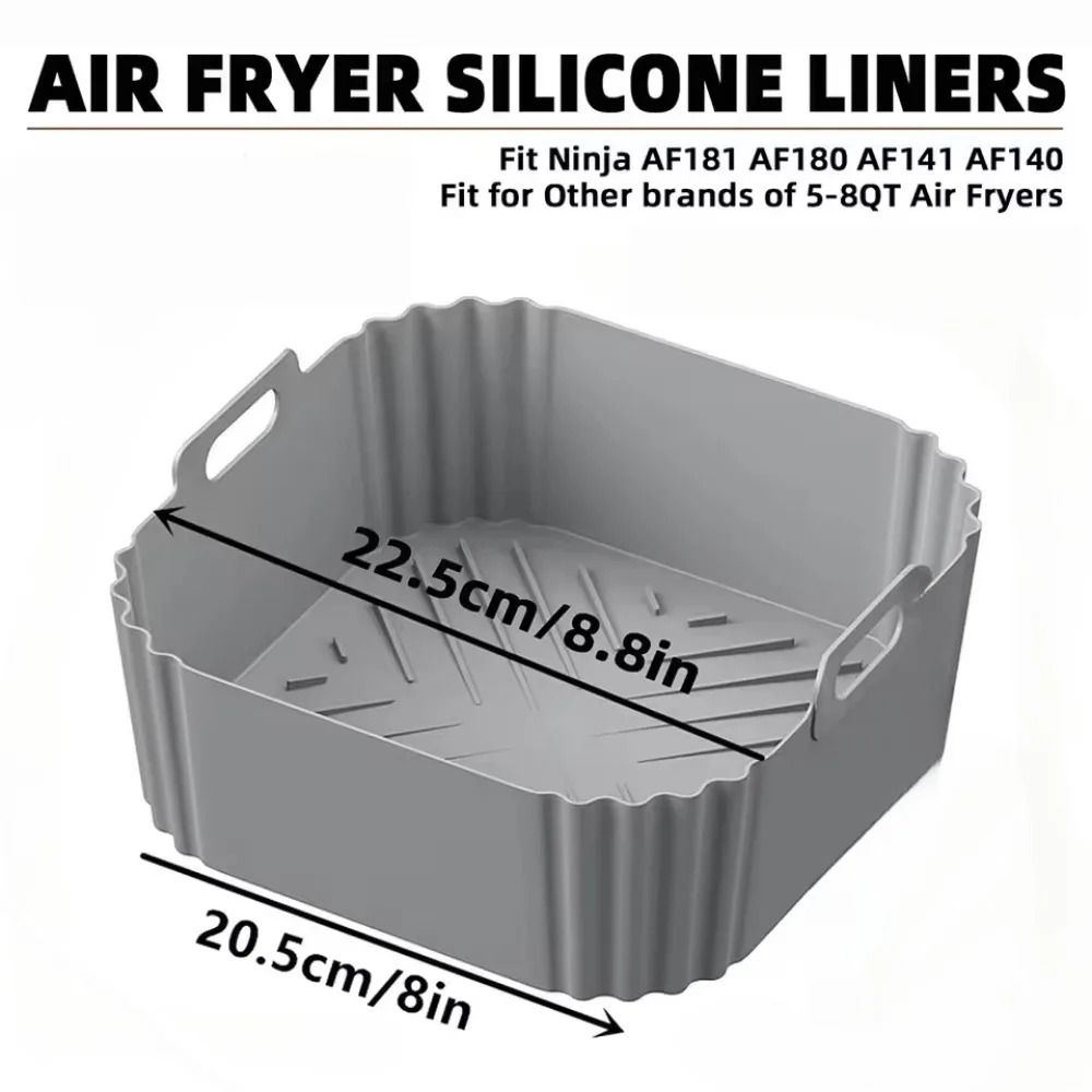 Reusable Silicone Air Fryer Liner Basket For 5 To 8 Quart Air Fryers 2
