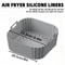 Reusable Silicone Air Fryer Liner Basket For 5 To 8 Quart Air Fryers 2