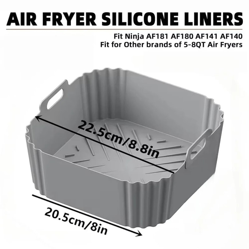 Reusable Silicone Air Fryer Liner Basket For 5 To 8 Quart Air Fryers 2