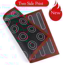 silicone baking mat with dual sided macaron puff mold