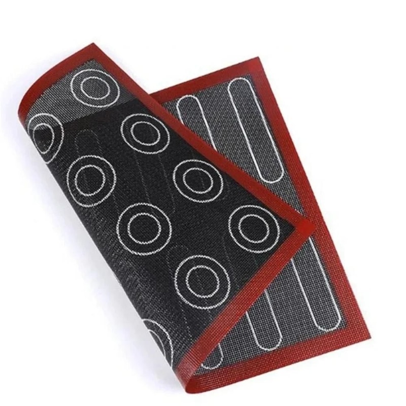 Silicone Baking Mat With Dual Sided Macaron Puff Mold 5