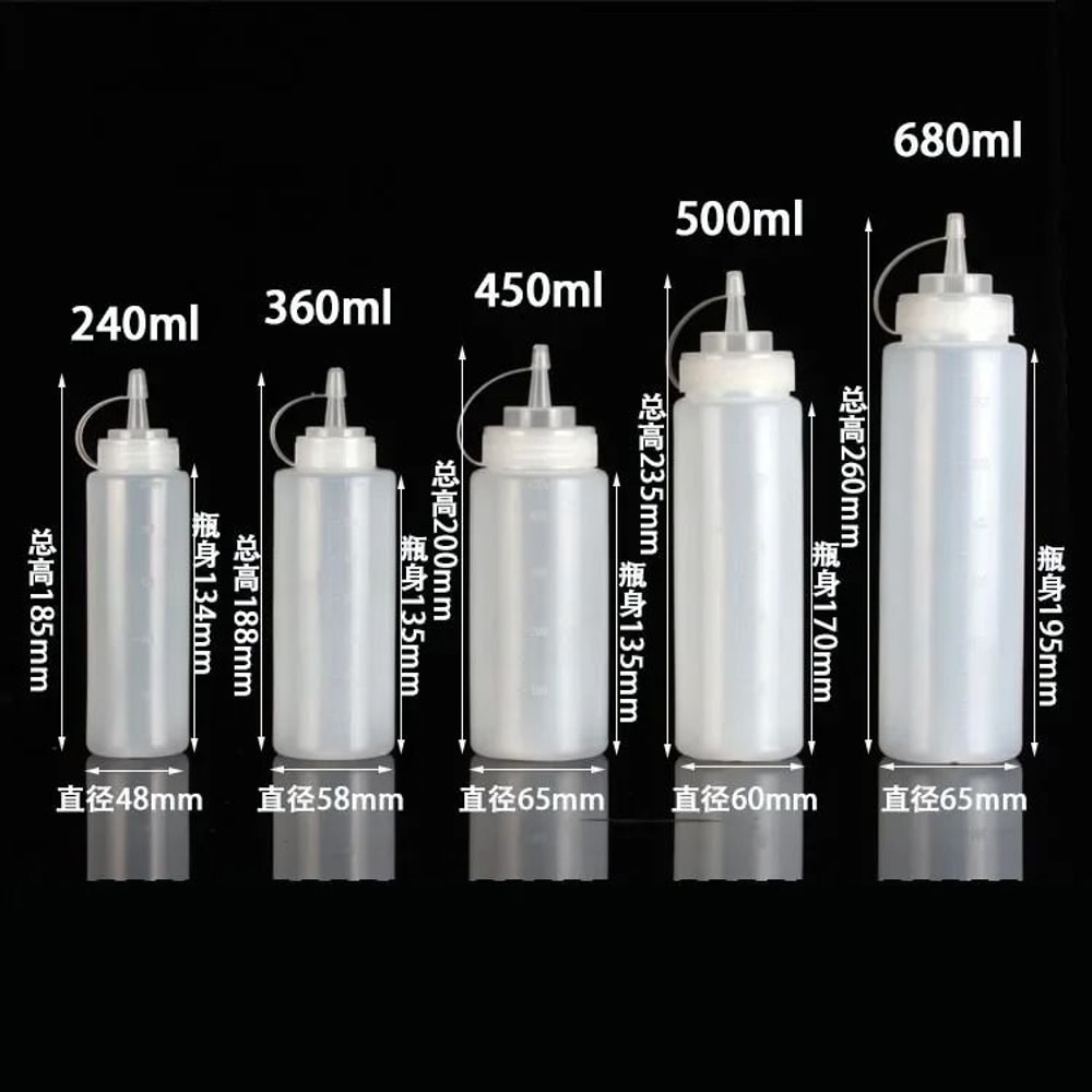 Sharp Tip Squeeze Sauce Bottle For Kitchen And Food Prep 6