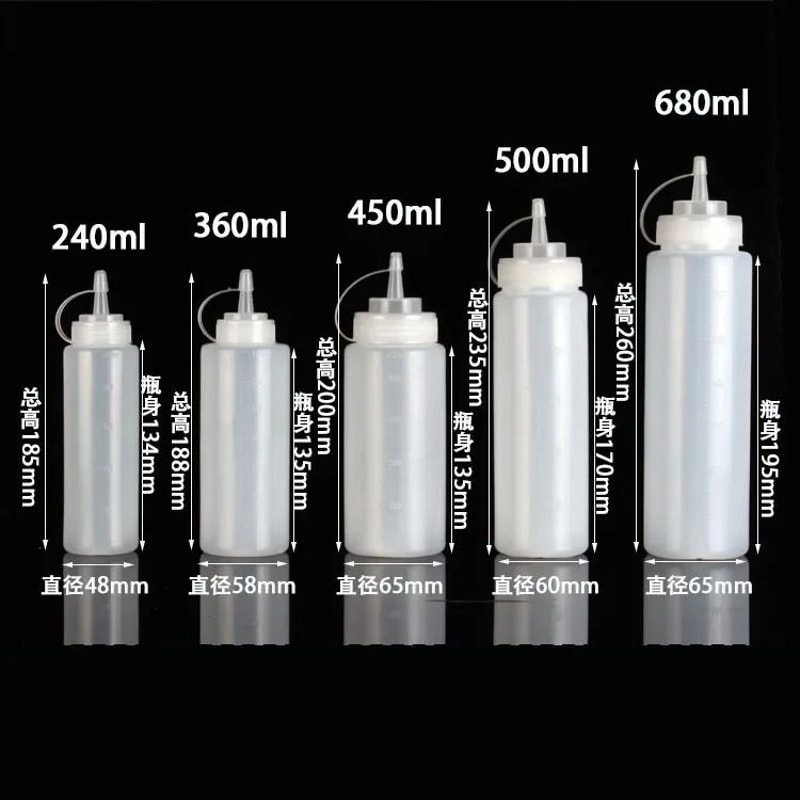 Sharp Tip Squeeze Sauce Bottle For Kitchen And Food Prep 7