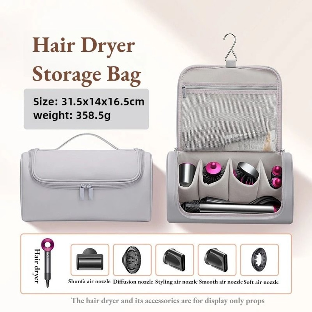 Large Capacity Hair Dryer Storage Bag Travel Organizer Case 9