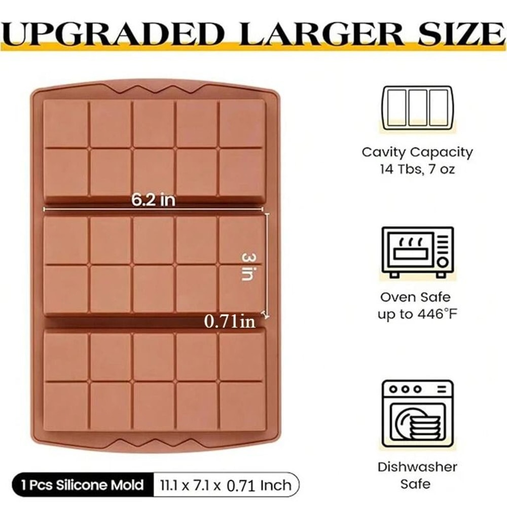 Silicone Chocolate Bar Mold Break Apart Bar Tray 2