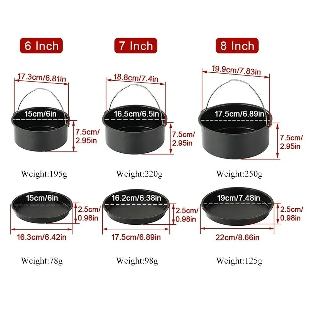 Non Stick Round Cake Pan For Air Fryer And Oven Baking 5