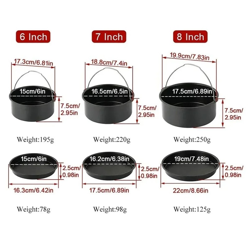 Non Stick Round Cake Pan For Air Fryer And Oven Baking 5