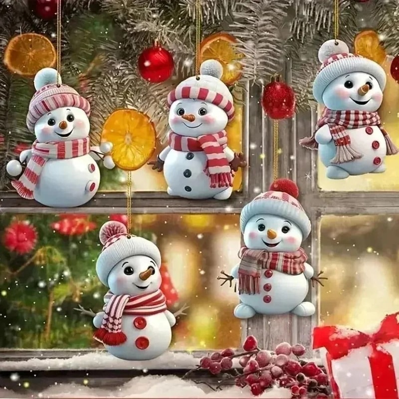 Cute Snowman Christmas Tree Hanging Ornament Decoration 2