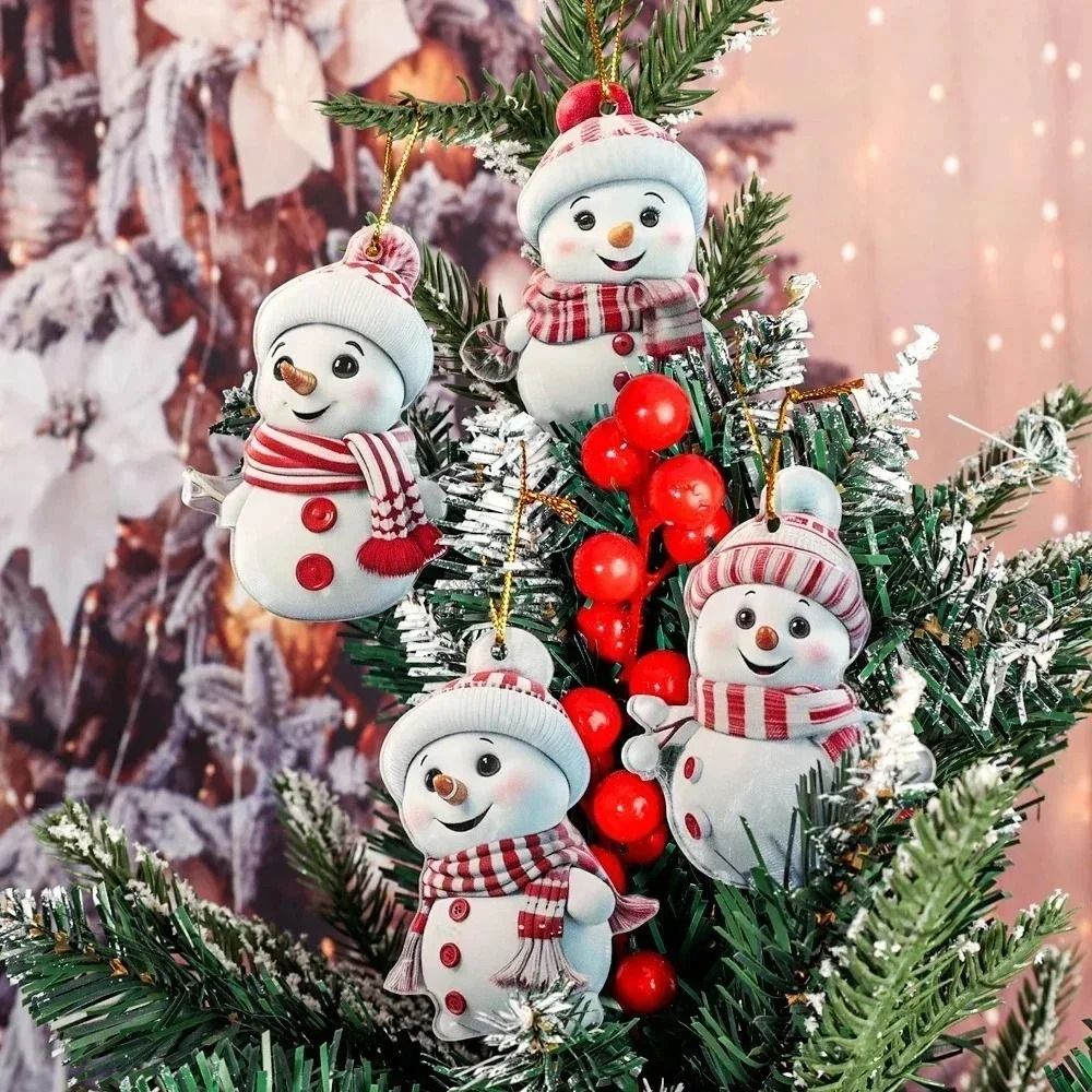 Cute Snowman Christmas Tree Hanging Ornament Decoration 3