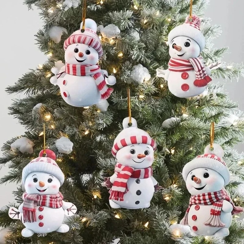 Cute Snowman Christmas Tree Hanging Ornament Decoration 4