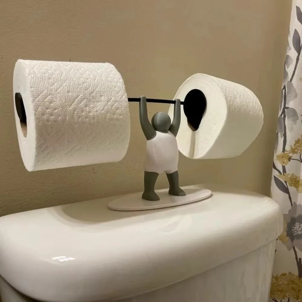 Funny Weightlifting Toilet Paper Holder Gym Bathroom Decor 1