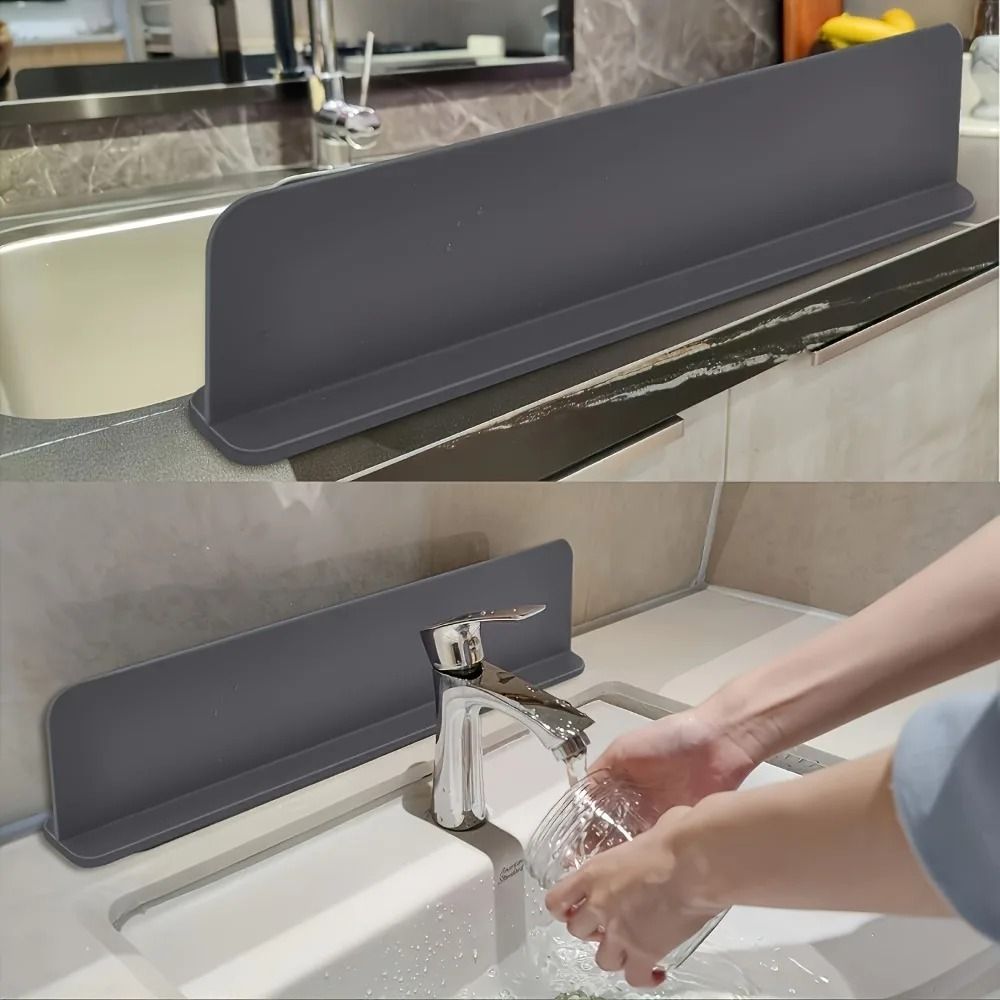 Silicone Sink Splash Guard Water Barrier With Suction Base 5