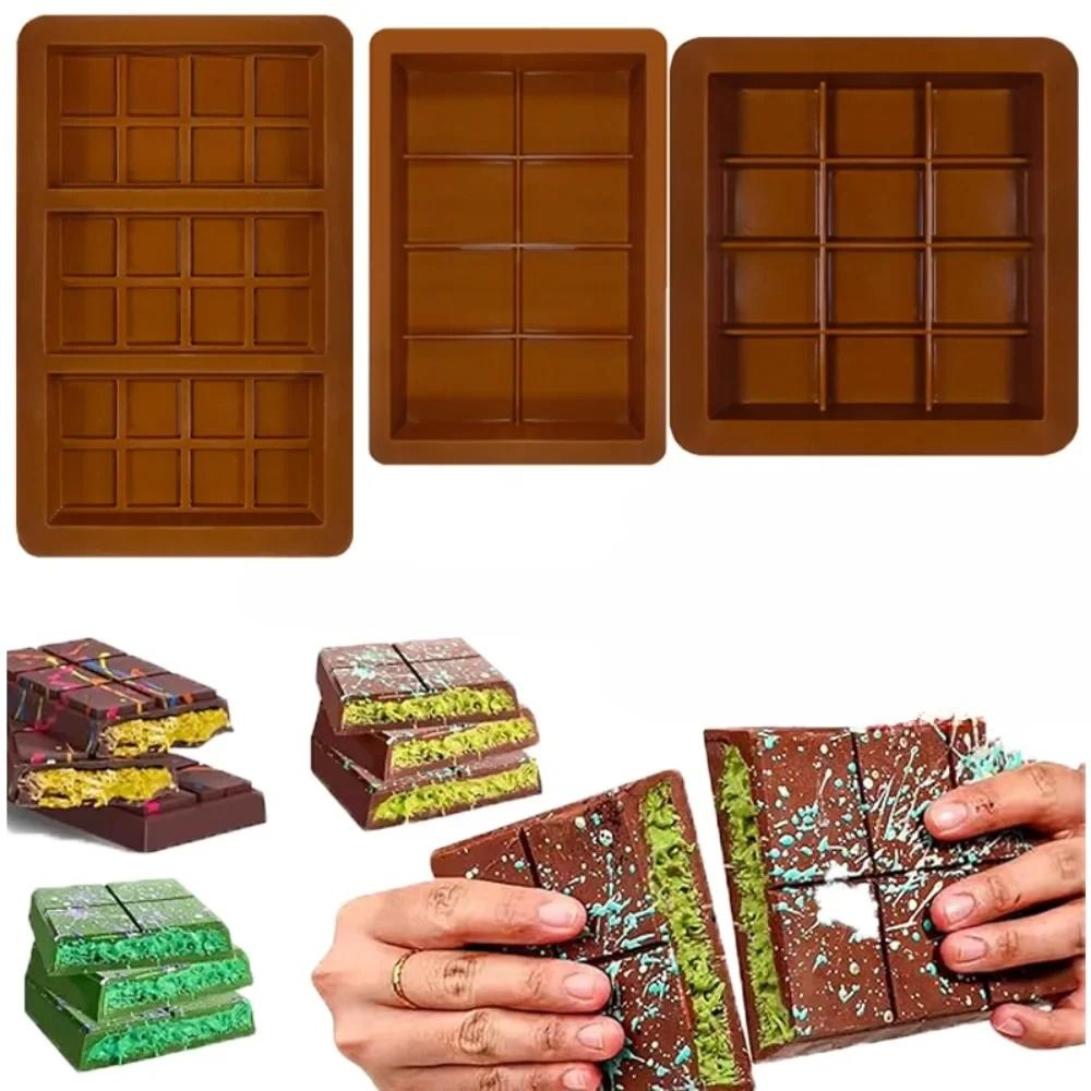 Silicone Chocolate Bar Mold With 8 12 Or 24 Cells 0