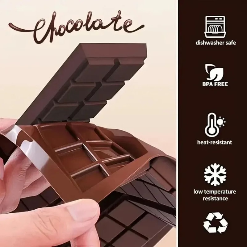 Silicone Chocolate Bar Mold With 8 12 Or 24 Cells 3