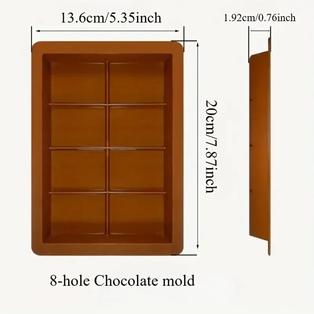 Silicone Chocolate Bar Mold With 8 12 Or 24 Cells 8