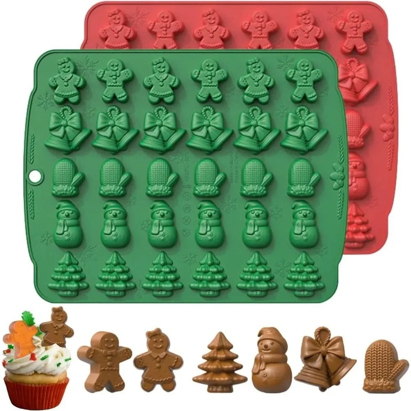 Christmas Silicone Chocolate Mold For Candy Cake And Dessert 0