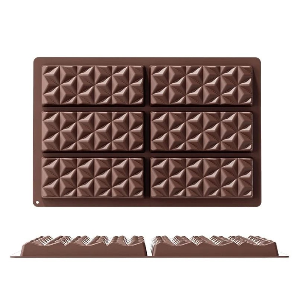 Dubai Style Silicone Chocolate Bar Mold For Filled Pistachio Bars 5