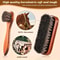 Horsehair Shoe Shine Brush Kit With Polish Dauber Set 4