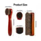 Horsehair Shoe Shine Brush Kit With Polish Dauber Set 5