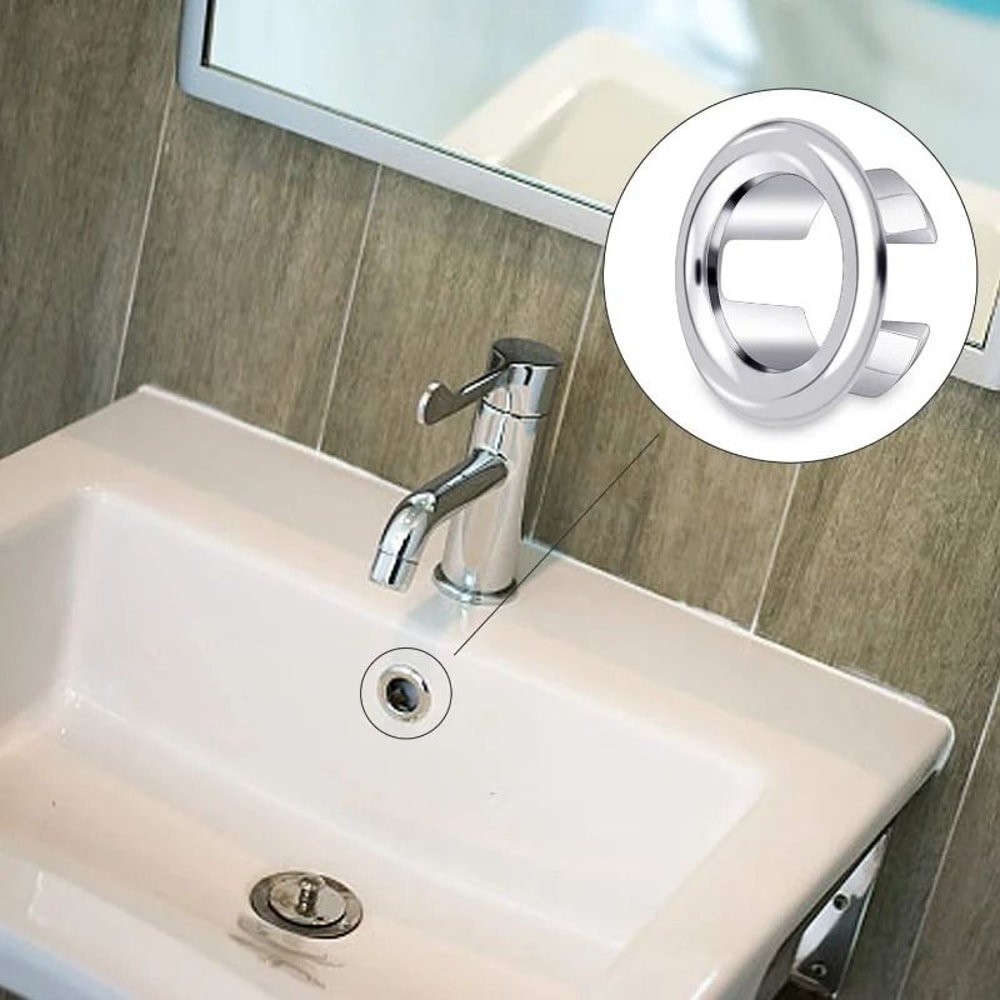 Sink Overflow Cover Set For Kitchen And Bathroom Basin 4