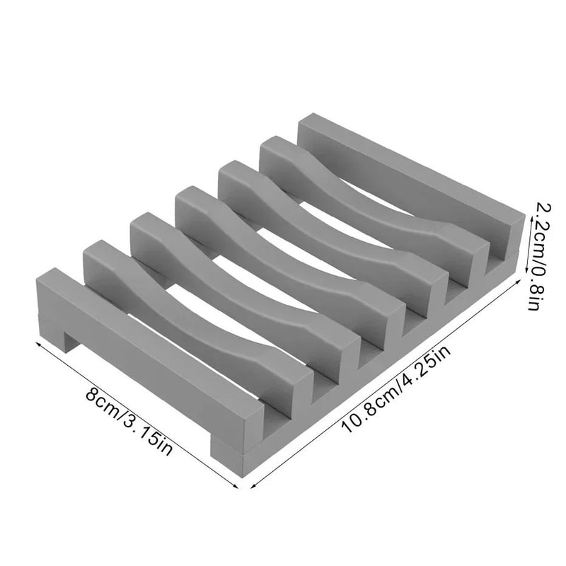 Flexible Silicone Soap Holder Draining Dish For Kitchen And Bathroom 1