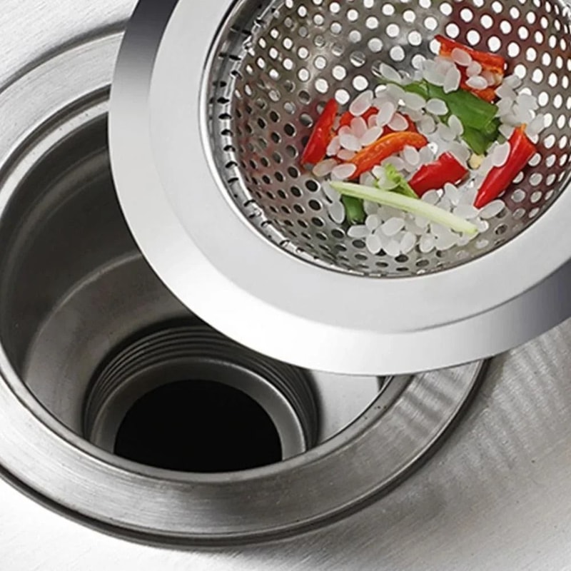 Stainless Steel Sink Strainer Drain Stopper For Kitchen And Bathroom 2