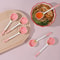 Kawaii Strawberry Ceramic Soup Spoon Long Handle Dessert Spoon 1