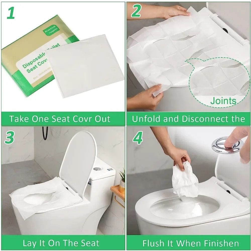 Disposable Toilet Seat Covers For Travel Camping And Hotel Use 3